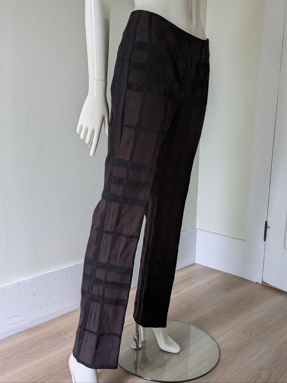 Vintage Burberry London Overdyed Plaid Trousers/Pants - Made In Italy - Sz 4 - Picture 7 of 17
